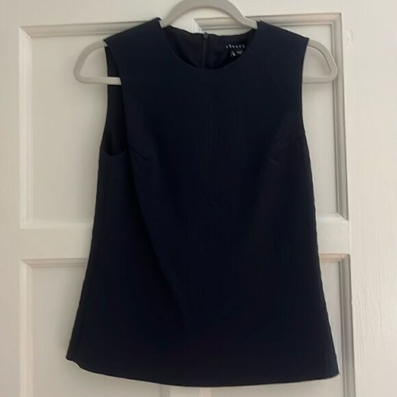Theory navy petite work shell - Picture 1 of 4